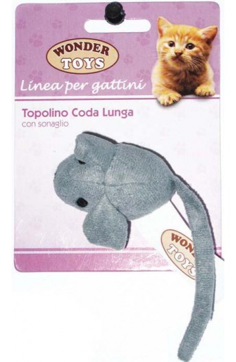 Topolino Coda Lunga con sonaglio per gattino Wonder Toys