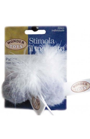 Palline con piume e sonaglio Wonder Toys